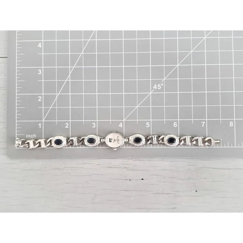 Vintage Gloria Vanderbilt Quartz Swarovski Bracelet Watch